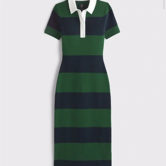 Vol. 28 Rugby Collared Midi Sweater Dress - Picture 2 of 2